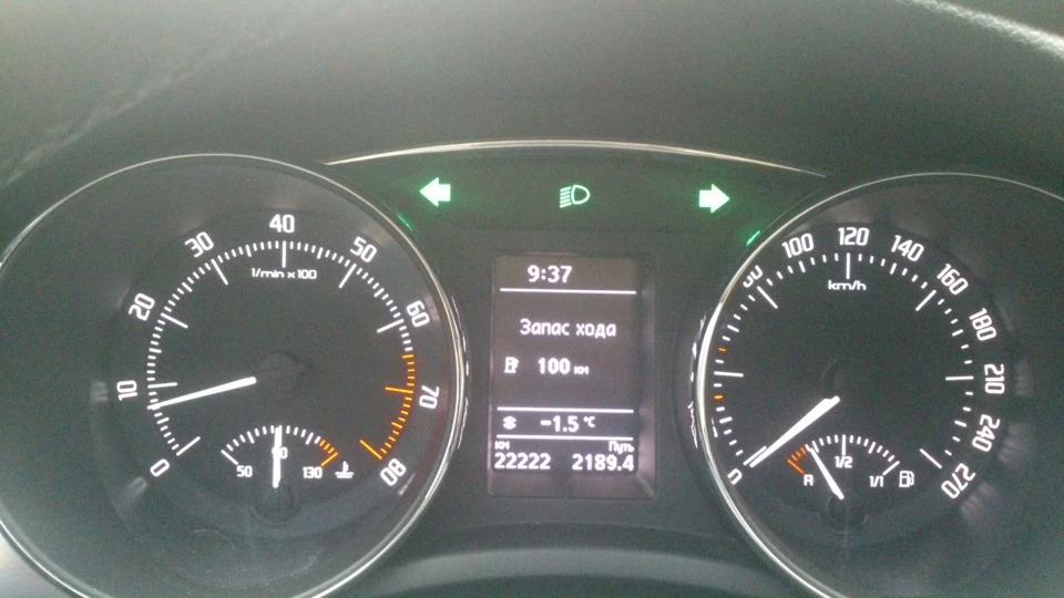 Пробіг 22222 км. Витрата палива та мастила за цей час