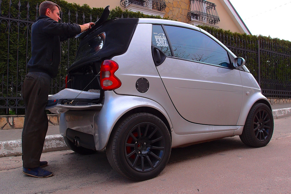 Перешив вінілового вікна задника Smart 450 Cabrio. 1