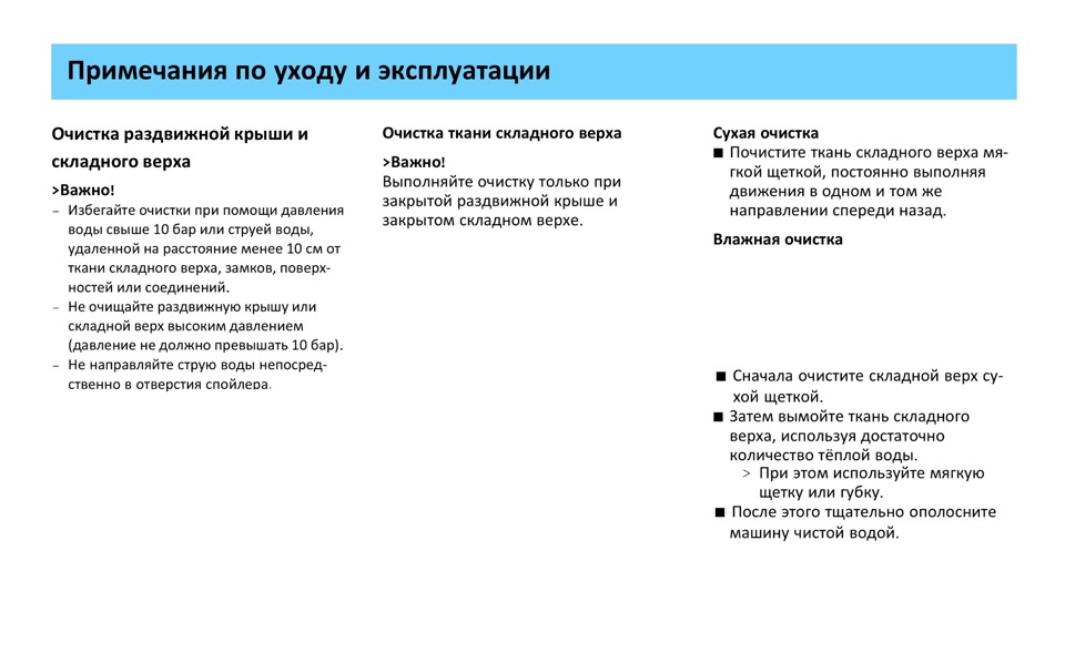 Догляд за М'яким Тентом Кабріолету. 2