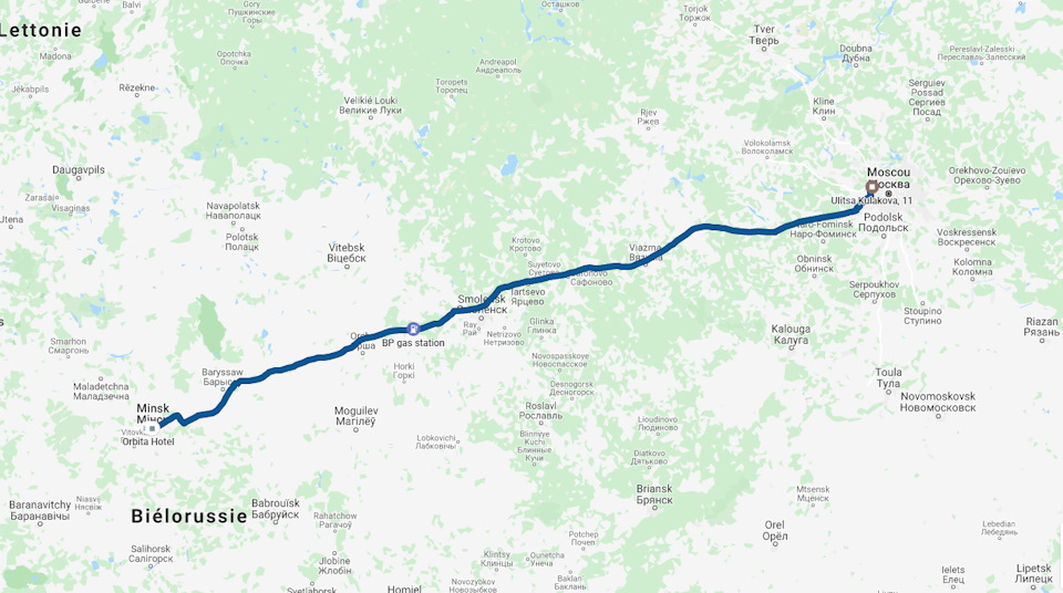Поїздка Москва - Мінськ 1