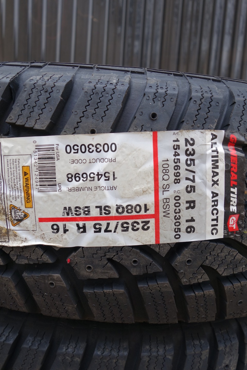 General Altimax Artctic 235/75 R16 3