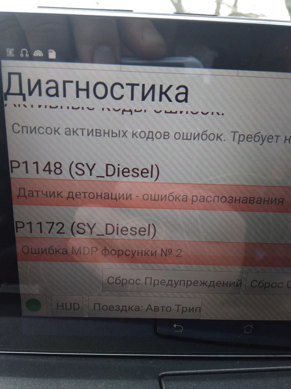P1172 та тест на злив форсунок