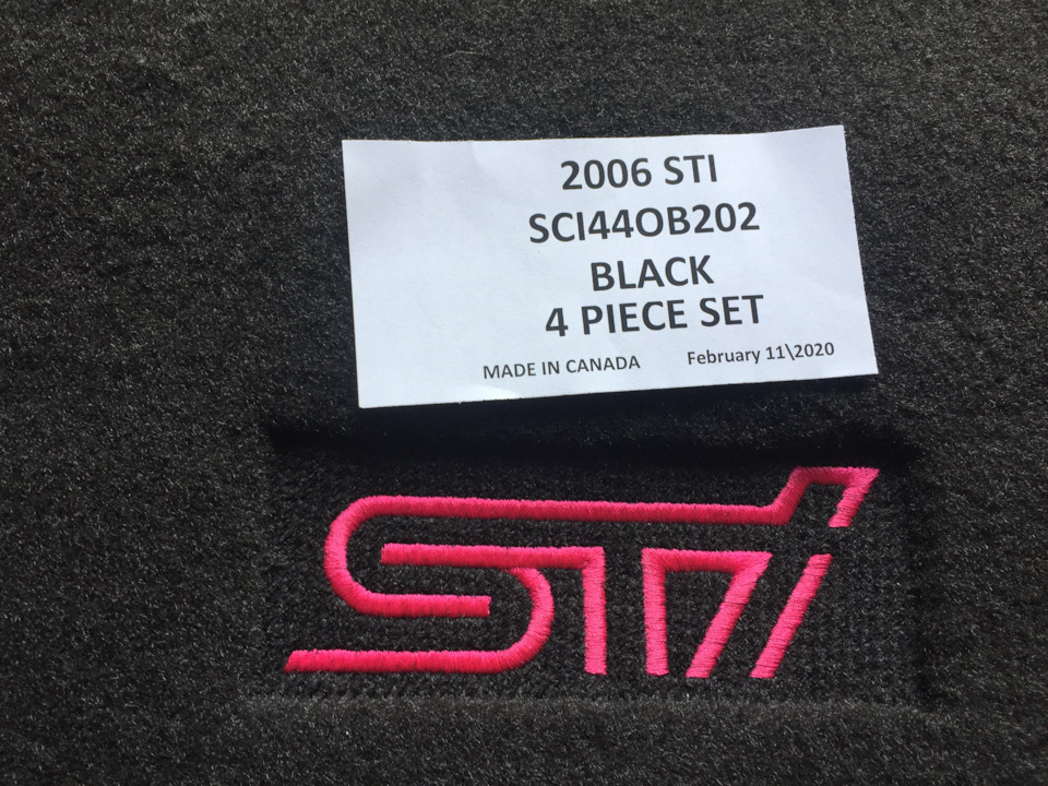 Килимки салону STI 2