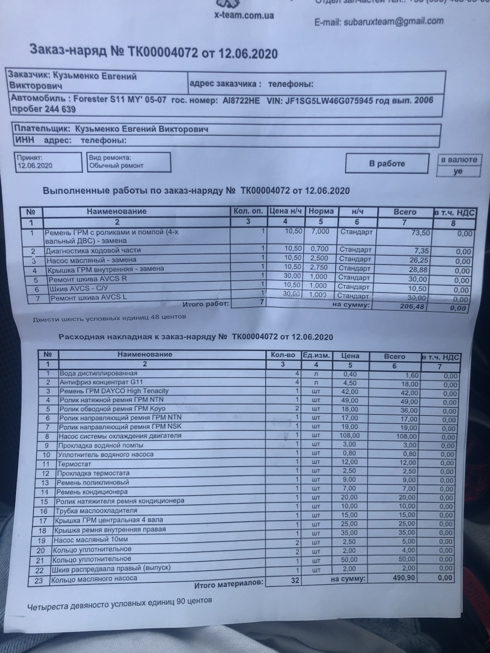 Заміна ГРМ 2