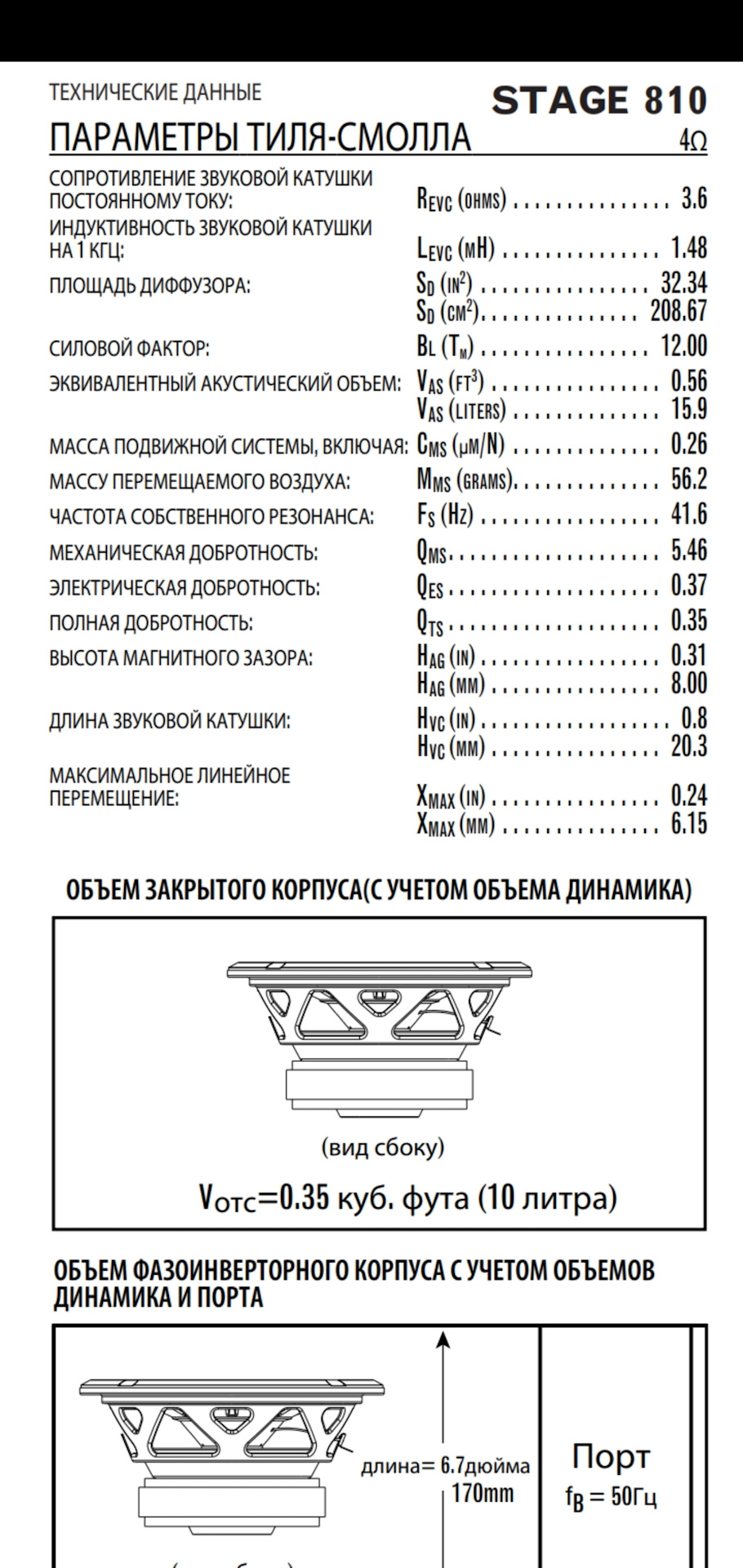 Вибір динаміка в штатний саб 3