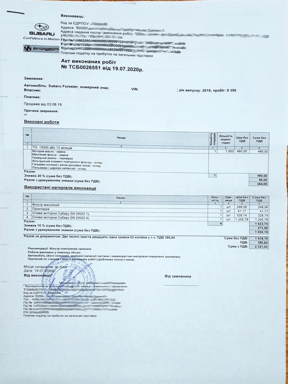ТО-1, воно ж ТО-2. Зате з накладними та податки сплачені... 3