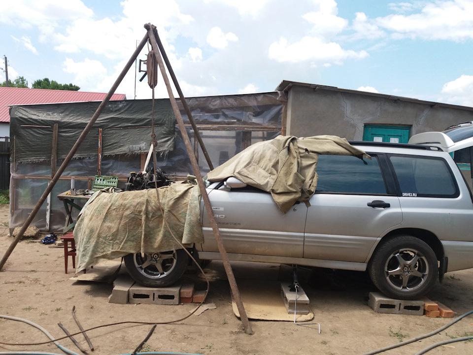 Підготовка до свапа. Установка двигуна в Forester 4