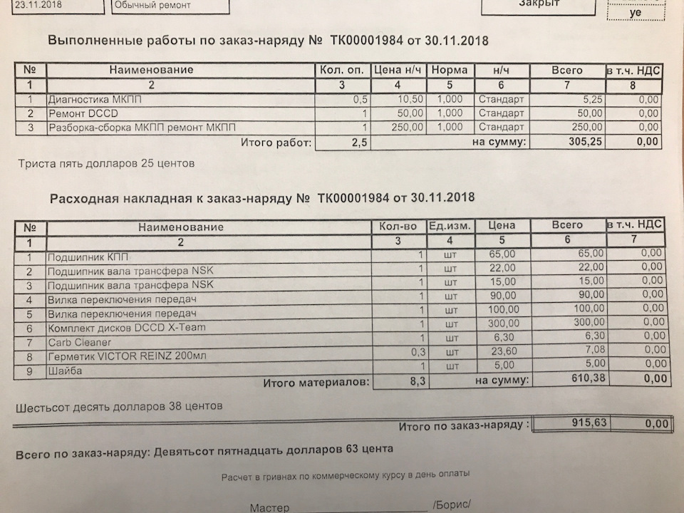 Ремонт КПП, заміна зчеплення, заміна дисків DCCD 2