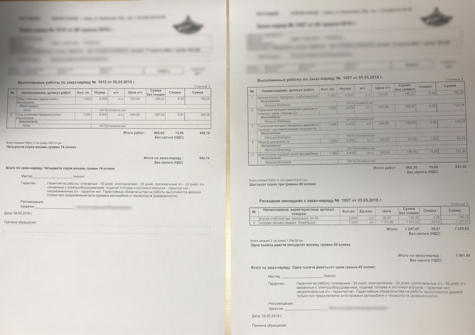 Заміна втулок стабілізатора, передніх ТК, розвал сходження 1