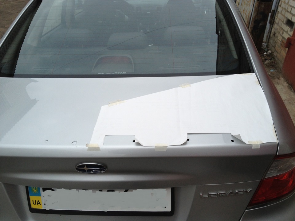 Установка Rear STi Lip Spoiler 4