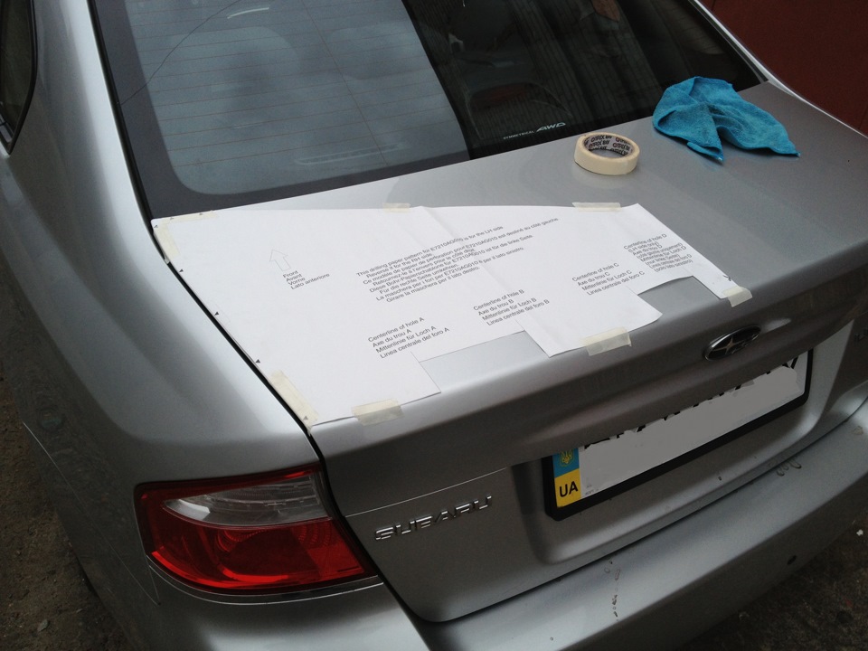 Установка Rear STi Lip Spoiler 1