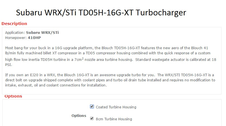 Турбокомпресор BLOUCH TD05H-16G-XT 2