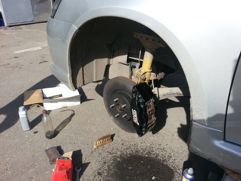 Тормоза Brembo STI GRB (передня), Brembo Porshe boxster 4pot (задня) 2