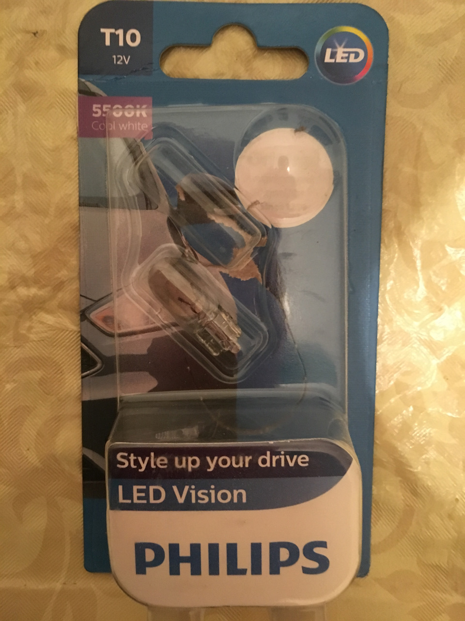 Лампи в габарити Philips LED W5W 5500 K1 3