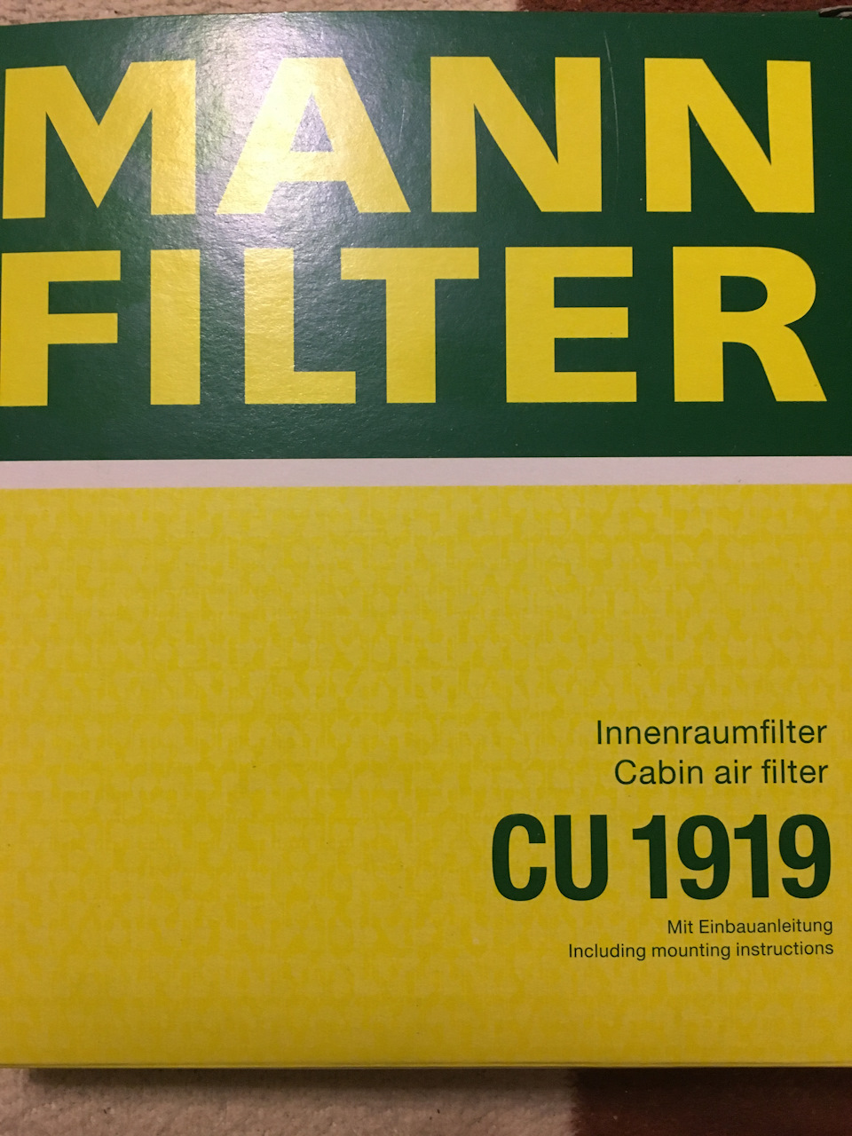 MANN FILTER CU 1919 🇩🇪 1