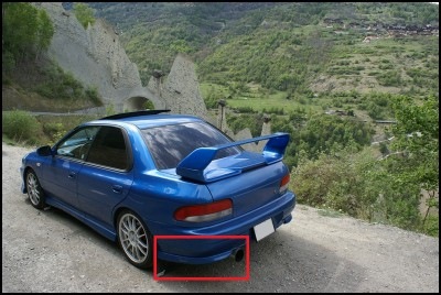 губа та накладки на задній бампер від Impreza GT 3
