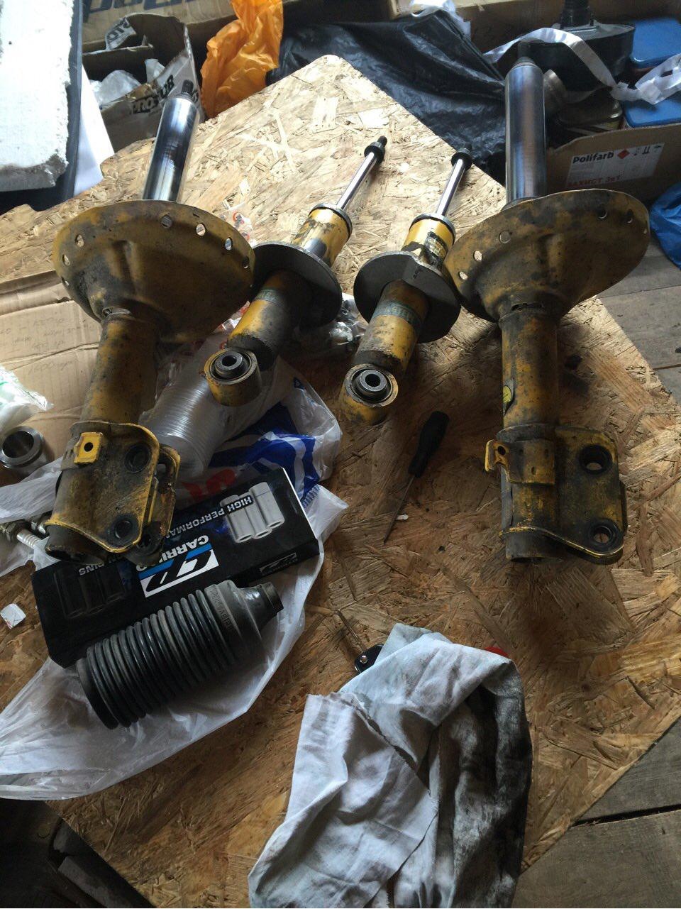 установка Bilstein B6 на Outback 3