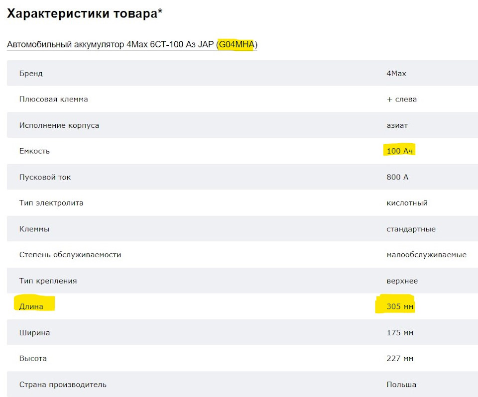 Встановлення АКБ довжиною 30,5см на Subaru Outback BS 2