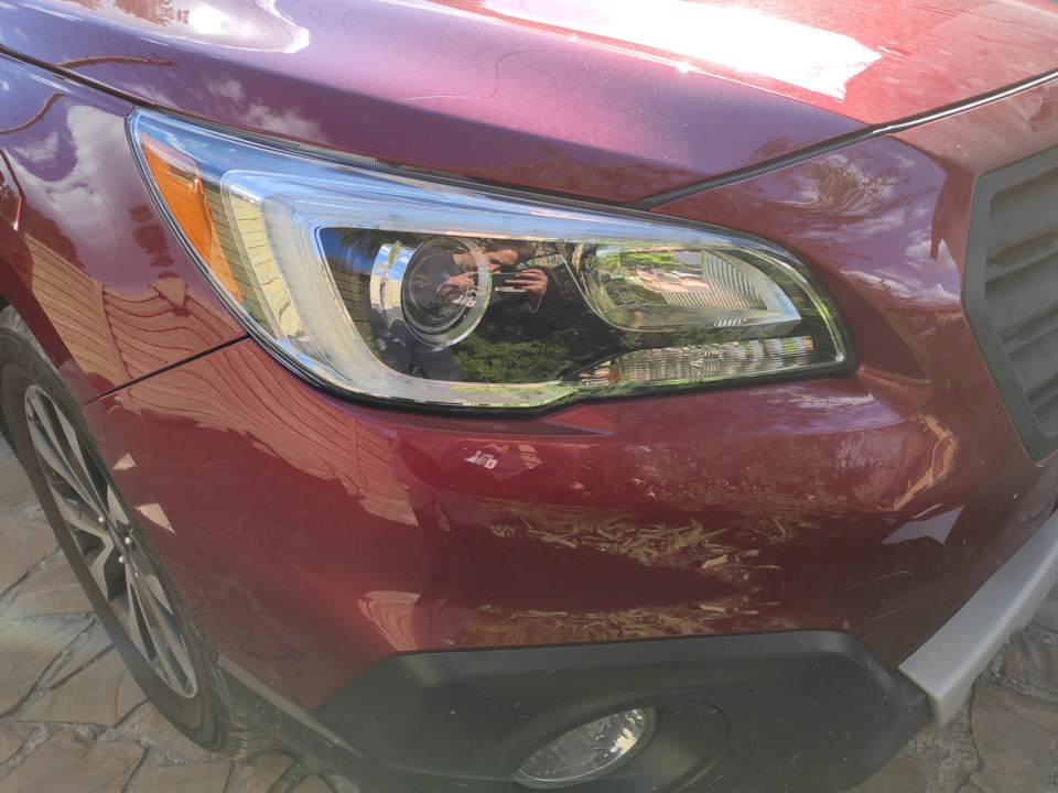Чорні накладки під фари Subaru Outback 2015-2017 1