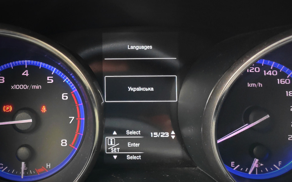 Заміна шкал на європейські км/год і русифікація приладки Subaru Outback 4