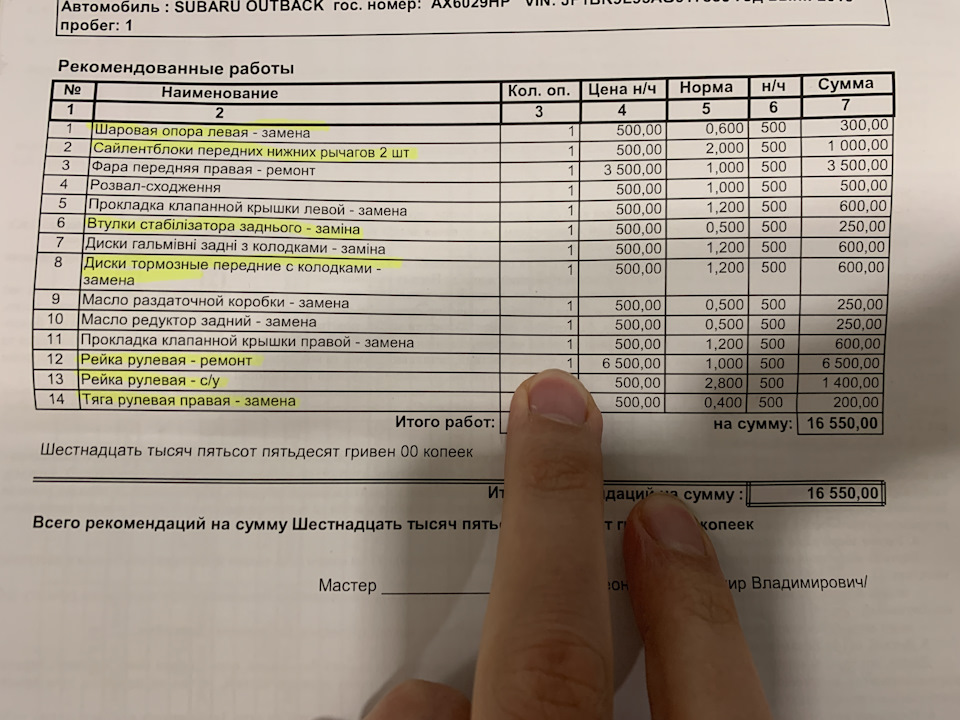 ТО заміна масла в двигуні, фільтра, діагностика та дефектування ходової 2