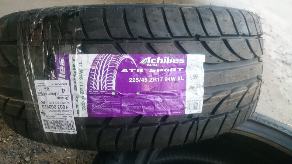 Перевзувся в літо 225/45 zr17 Achilles ATR Sport 3