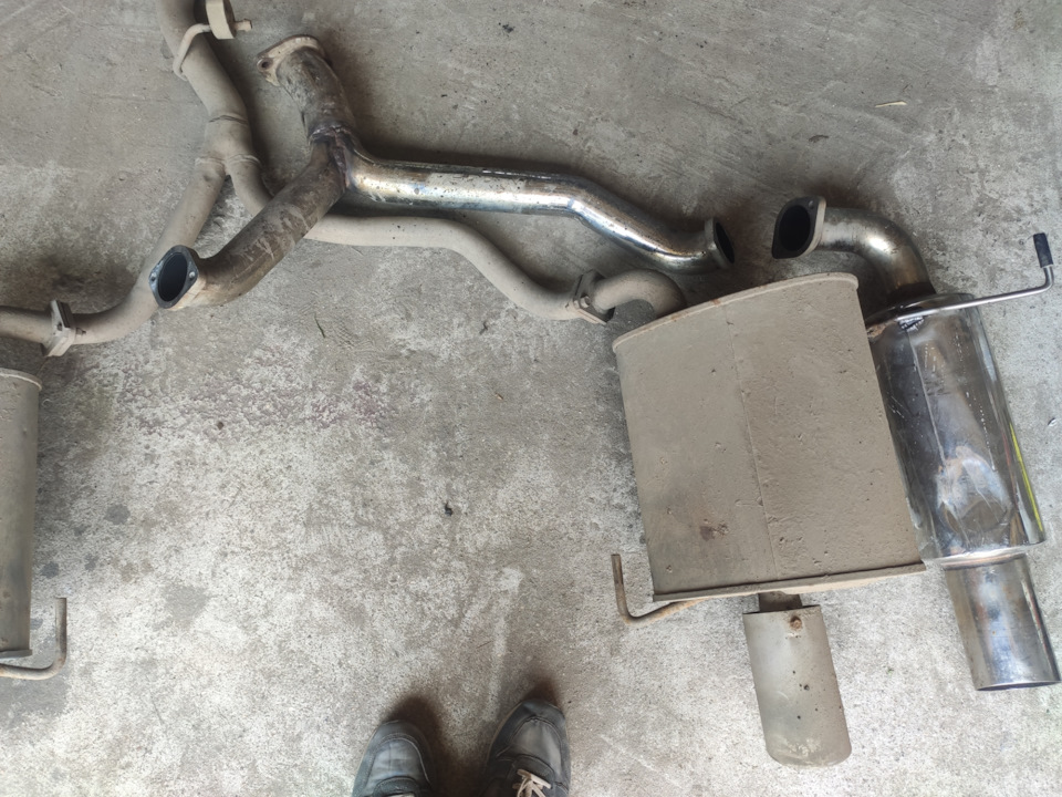 Exhaust Perrin 3 дюйми прямоток на b13 outback 4