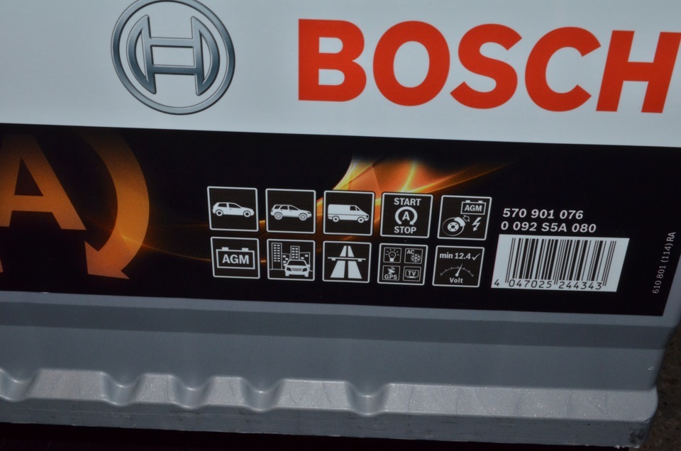 Bosch AGM(70Ah) 760 EN (0092S60080), (0092S5A080) 5