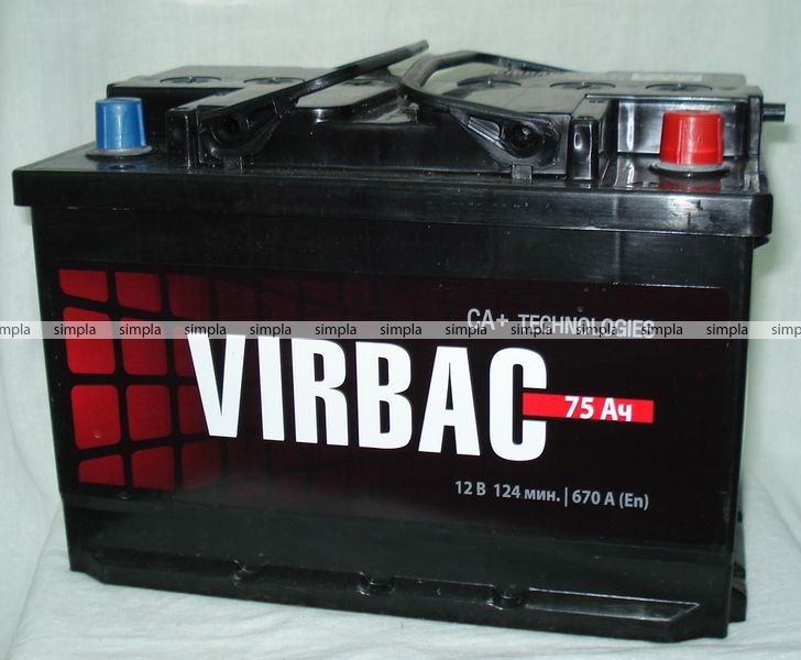 акумулятор Virbac Classic (M2) 6CT-75-A3 1