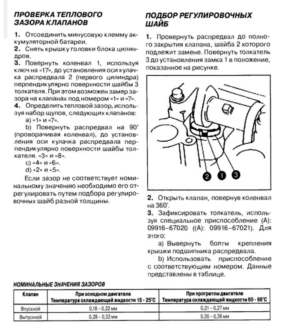 Регулювання клапанів 1
