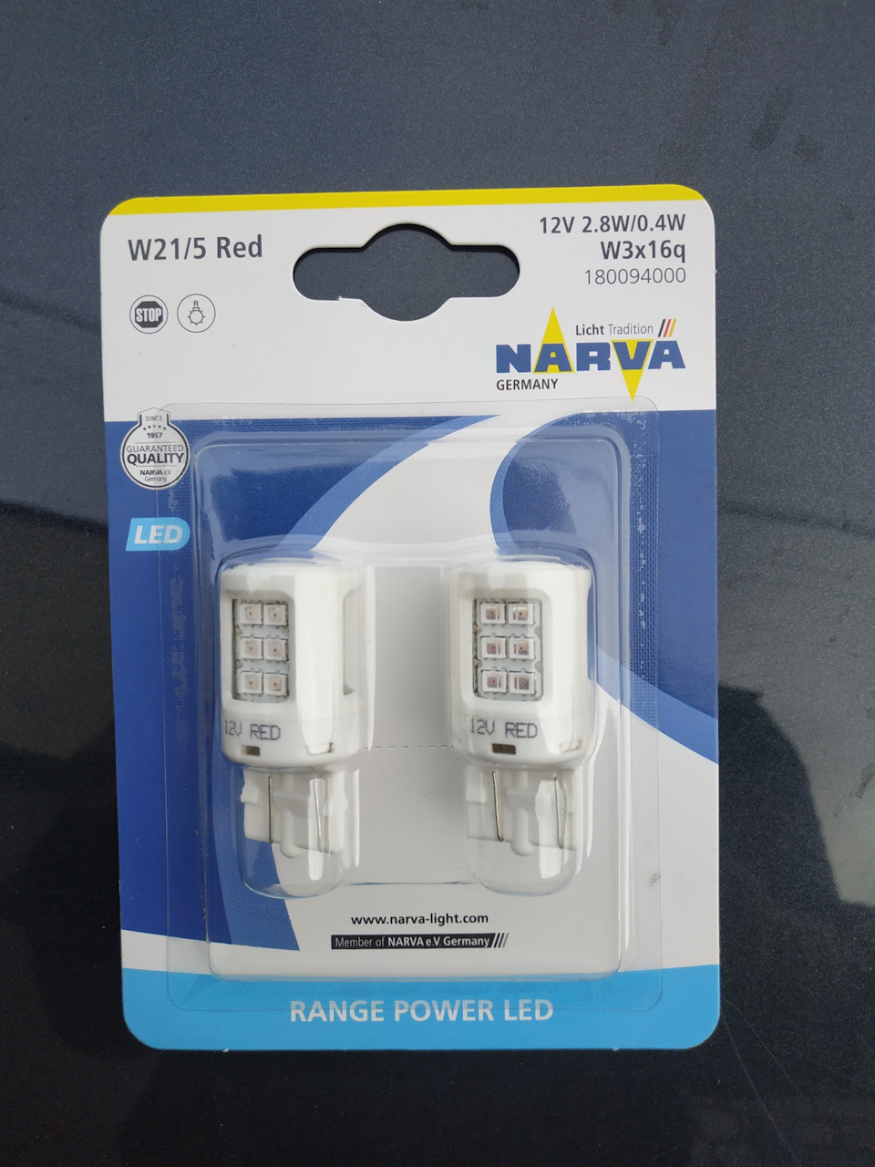 LED стоп-габарити. Narva W21/5 RED 1