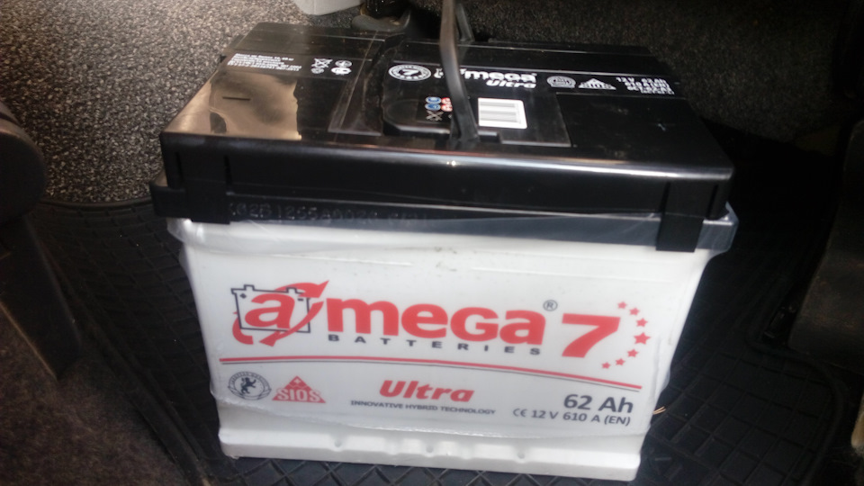 Нова батарейка Amega 62Ah 1