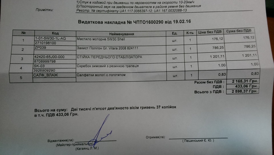 Стук в передній підвісці 4
