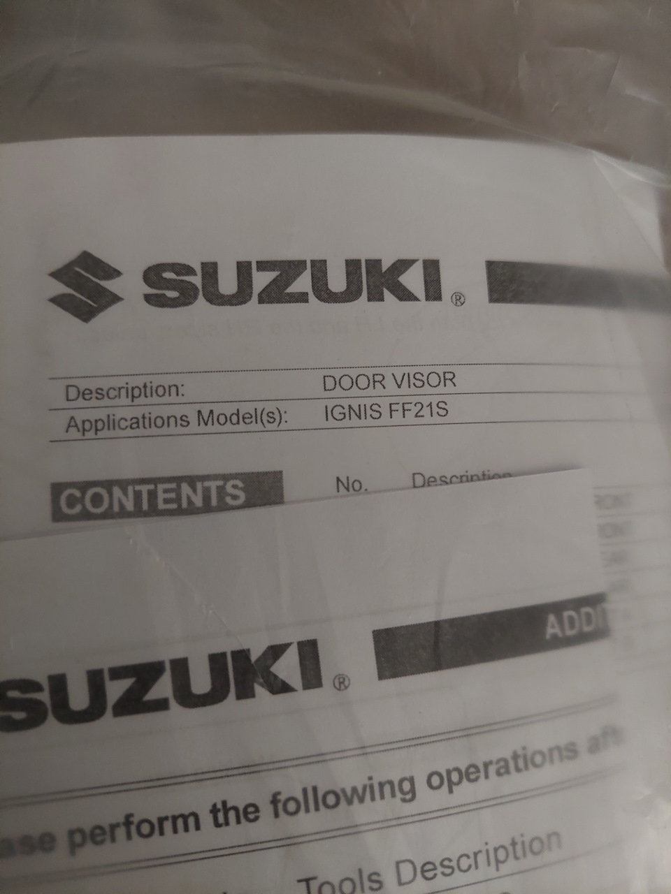 Door visor, вони ж дефлектори дощу та вітру, вони ж вітровики вікон для Suzuki Ignis (2G) 5
