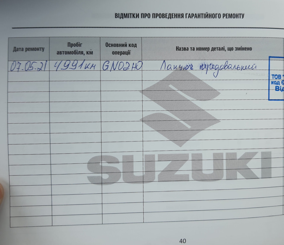 Ремонт роздатки за гарантією 2