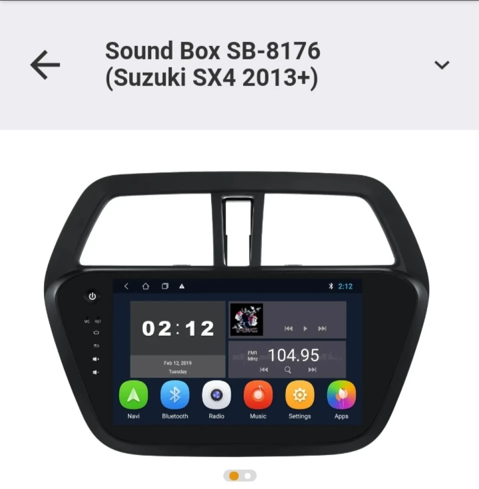 Коди до Штатної автомагнітолі Sound Box SB-8176 (Suzuki SX4 2013+)