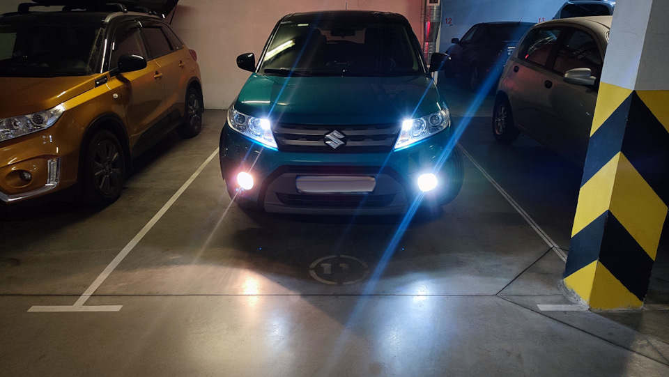 Змінив лампочки в ДХО на світлодіодні LED ПТФ Osram P13W Suzuki Vitara 1.6 2