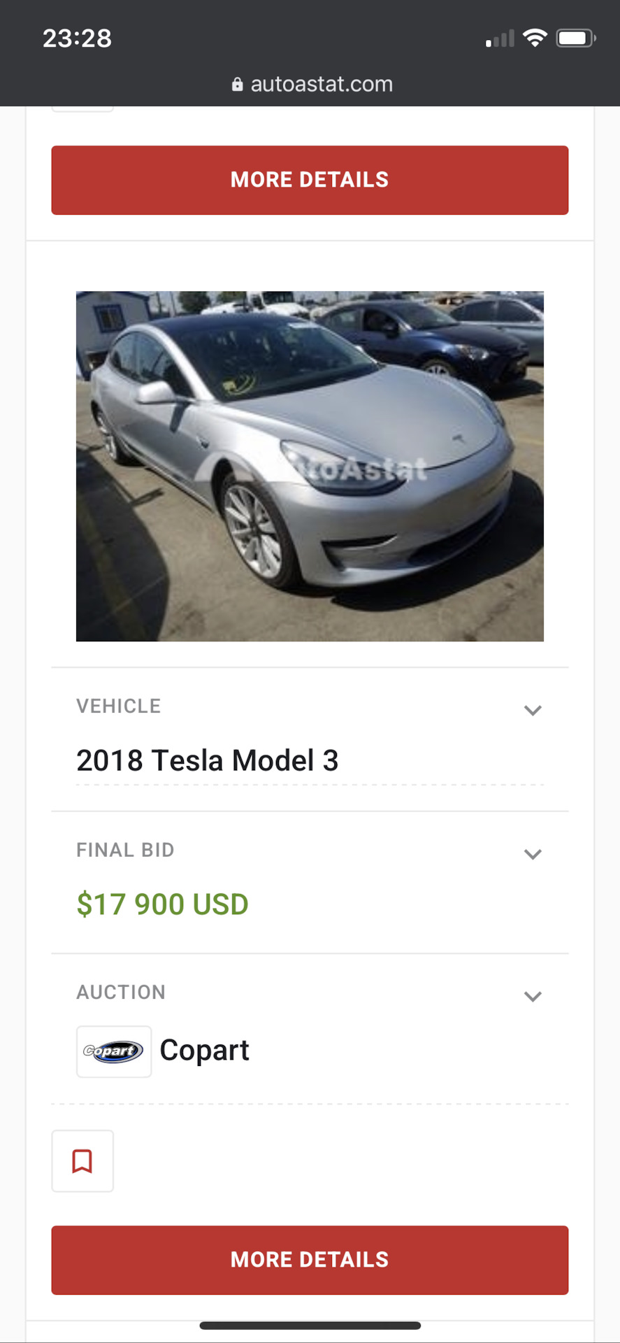 Середня вартість Model 3 у США 4