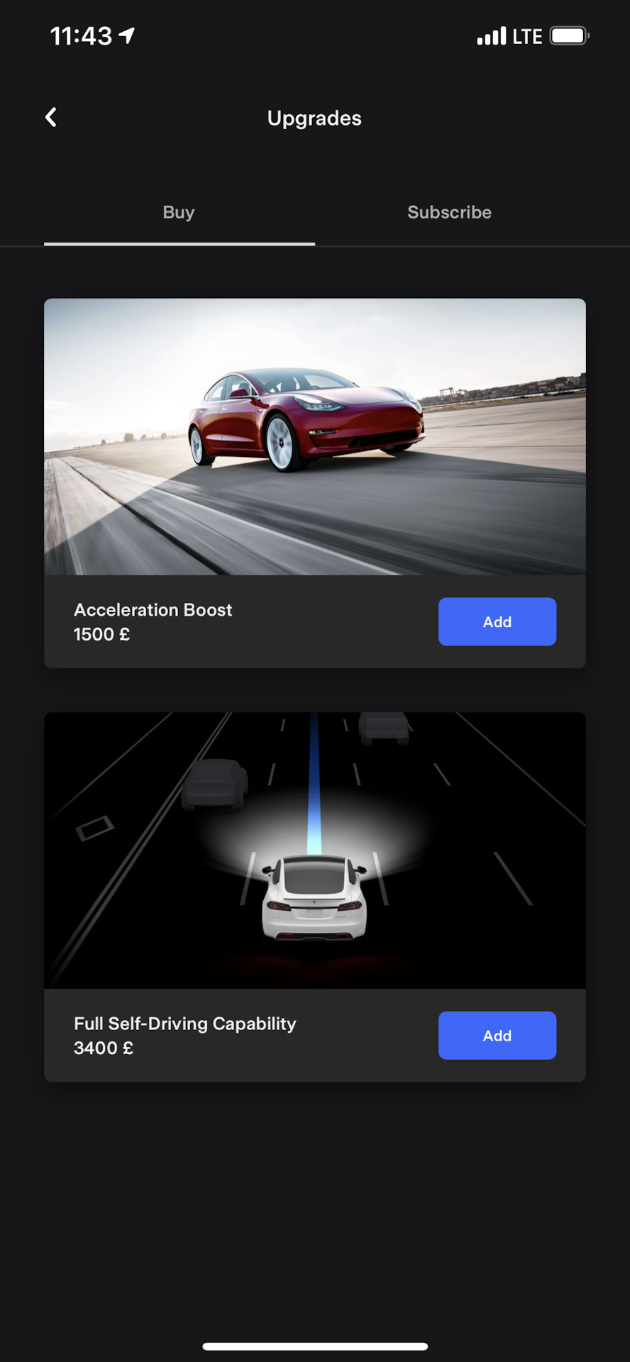 Оновлення програми Tesla 3