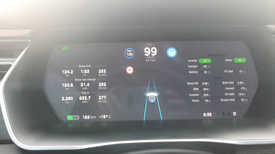 Подорож взимку на Tesla S 3