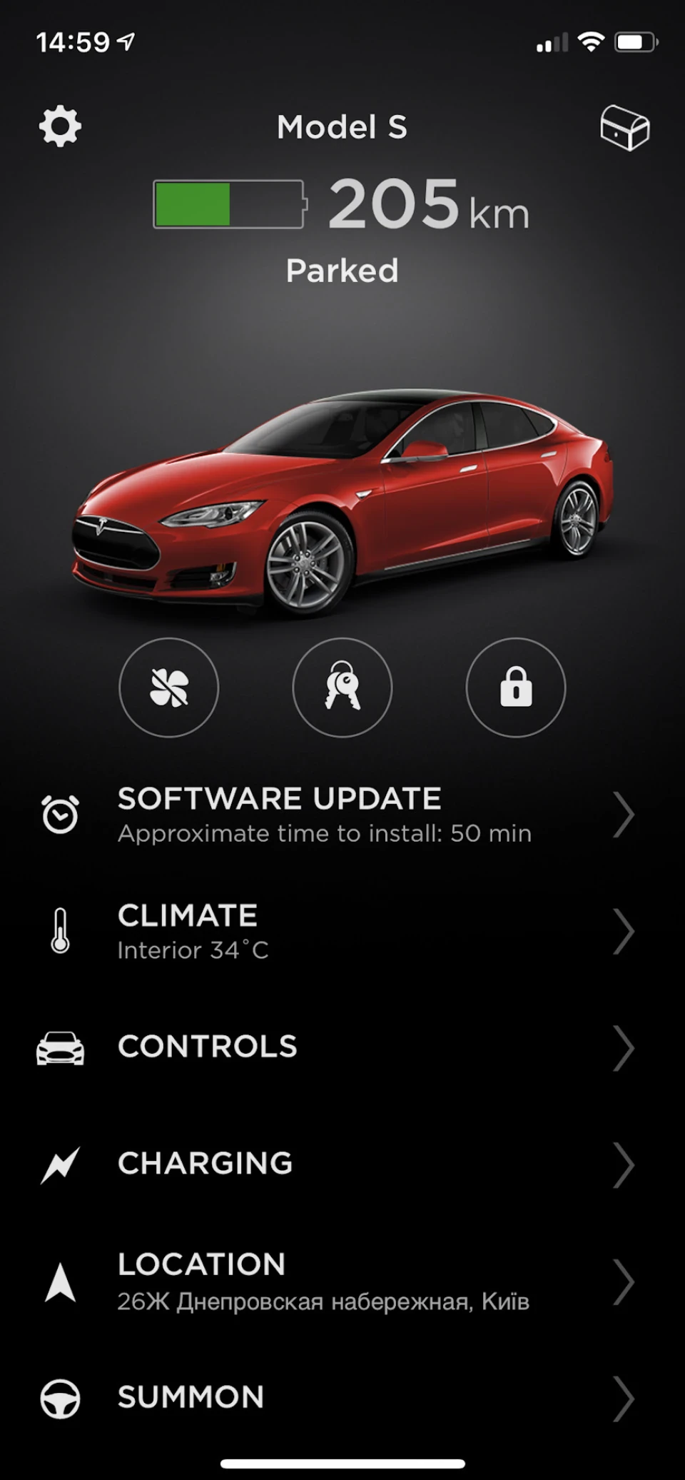 Tesla Mobile app