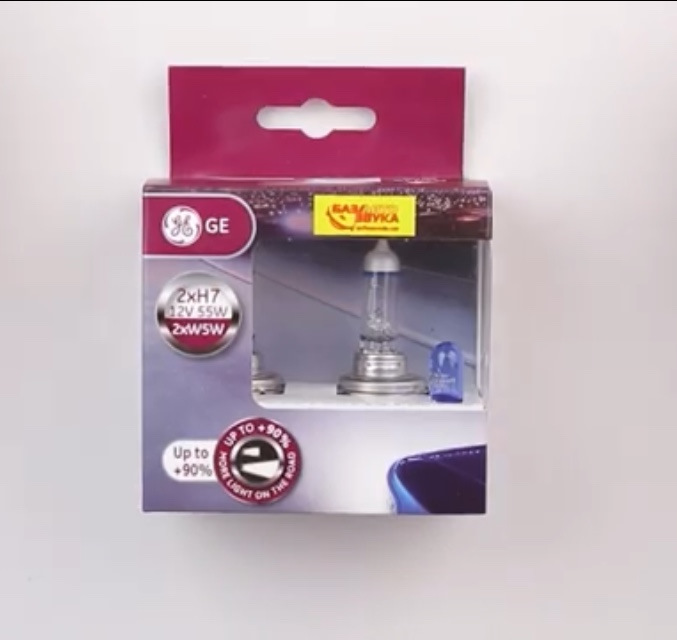 Лампи General Electric Megalight Ultra +90% H7 1