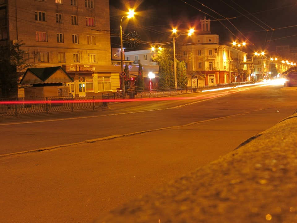 Night Photos of Rivne and my Avensis) 3