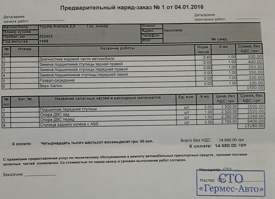 Заміна всіх підшипників та опор двигуна 1