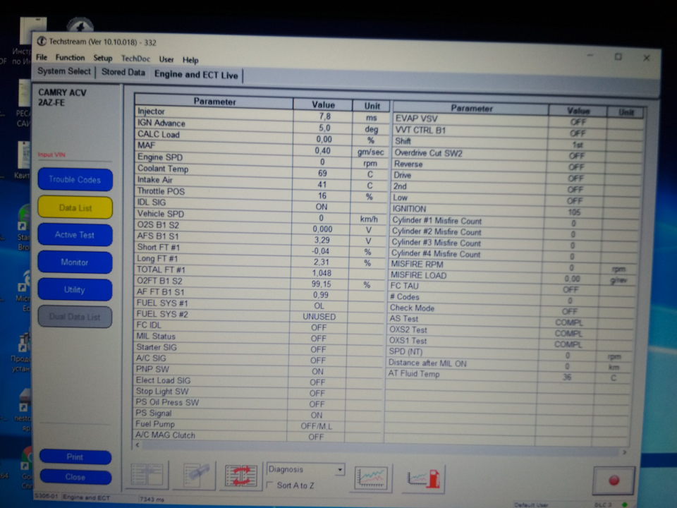 Mini-VCI J2534 + Toyota Techstream 4