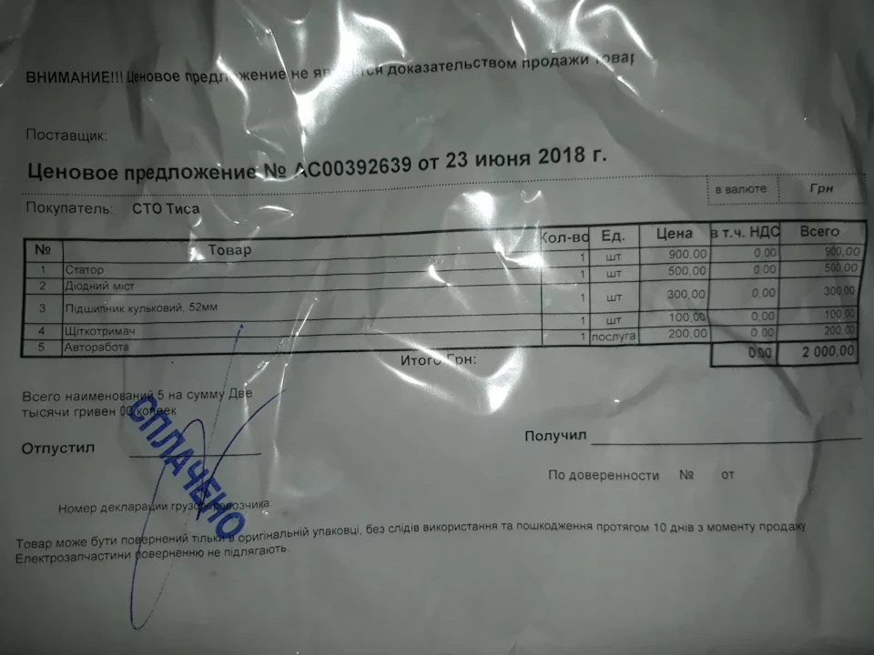Згорів генератор.