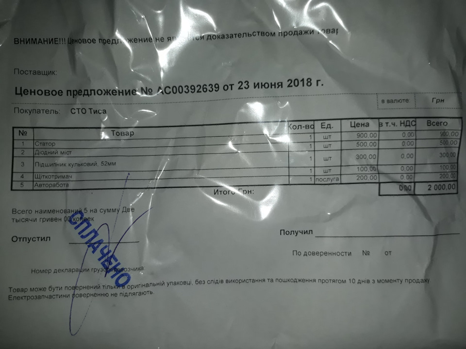 Згорів генератор. 1