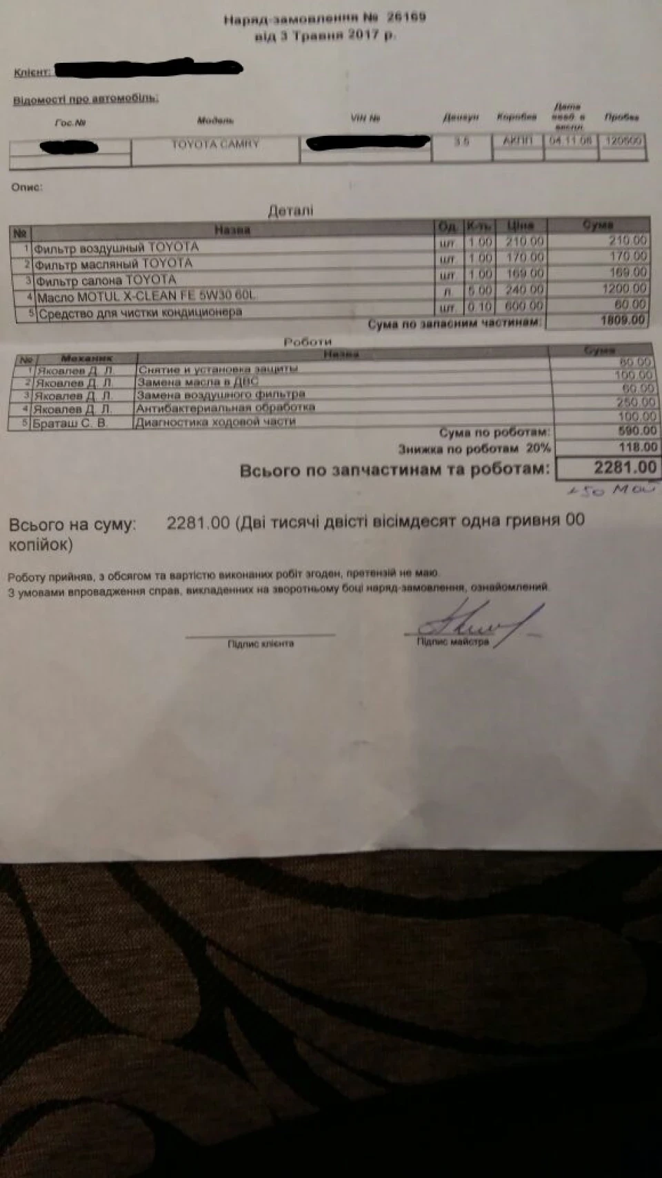 ТО 120 000