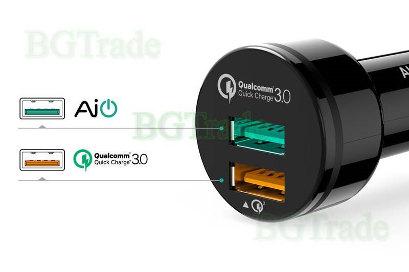 Зарядний пристрій Aukey Qualcomm Quick Charge 3.0 2