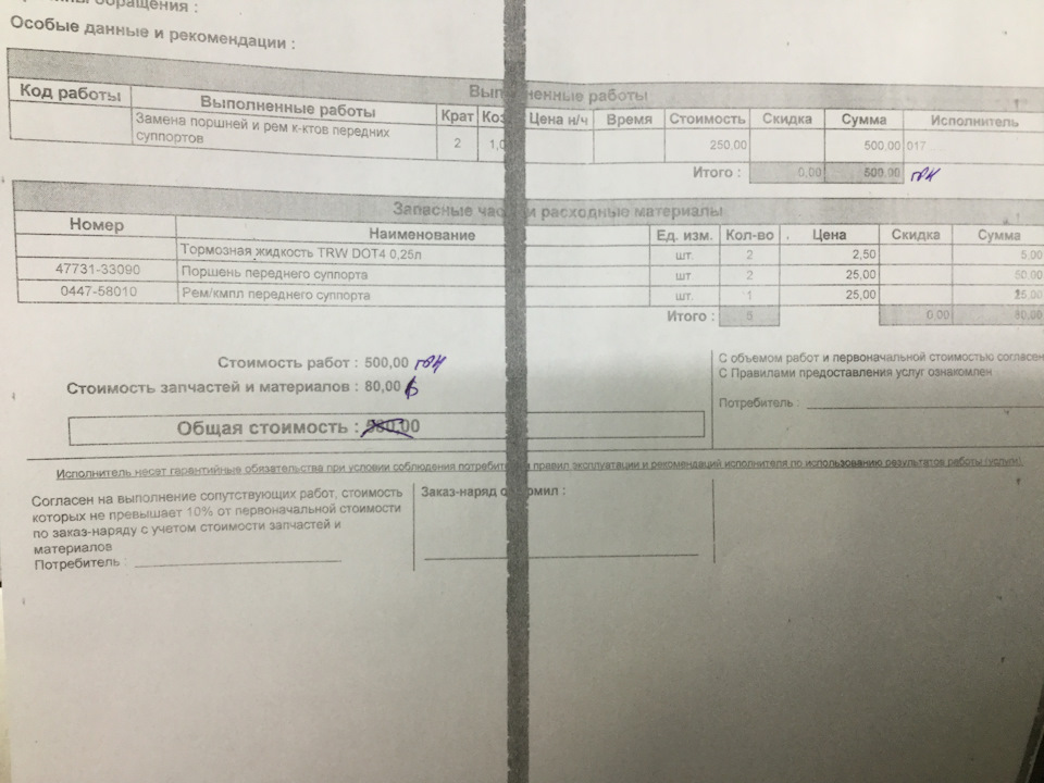 Ремкомплет передніх супортів 1